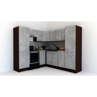 Bucatarie de Colt GENA NEW 12 ST. 210-230, Fara Corp de Cuptor, Wenge / Decor 4298